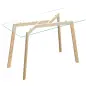 Mesa de Comedor Rectangular Moderna para 6 Personas Superficie de Vidrio Templado 150x75x76 cm Transparente