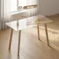 Mesa de Comedor Rectangular Moderna para 6 Personas Superficie de Vidrio Templado 150x75x76 cm Transparente