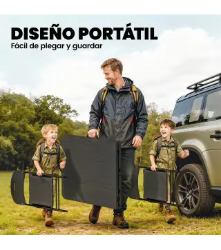 Conjunto de Camping Plegable de 5 Piezas Mesa Plegable Camping con Sillas Tapa Impermeable HDPE y Marco de Metal