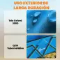 Carro de Jardín Plegable con Ruedas Bloqueables Mango Ajustable Portavasos Carga 80 kg para Campaña 85x50x99 cm Azul