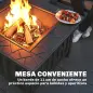 Brasero Exterior de Acero Cuadrado 67x67x47 cm Brasero Exterior Jardín con Atizador Tapa de Malla para Fiesta Negro Brasero Exterior de Acero Cuadrado 67x67x47 cm Brasero Exterior Jardín con Atizador Tapa de Malla para Fiesta Negro