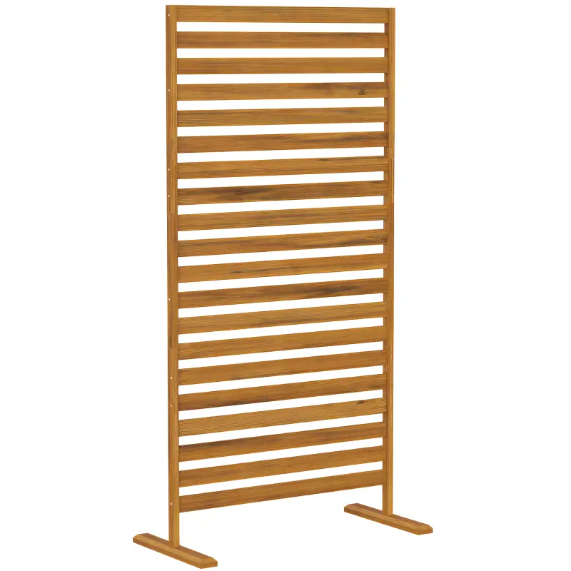 Biombo de Madera 170x80 cm Biombo Separador de Ambientes Enrejado para Exterior Jardín Patio Terraza Marrón