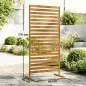 Biombo de Madera 170x80 cm Biombo Separador de Ambientes Enrejado para Exterior Jardín Patio Terraza Marrón