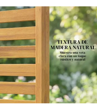 Biombo de Madera 170x80 cm Biombo Separador de Ambientes Enrejado para Exterior Jardín Patio Terraza Marrón