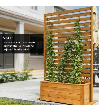 Biombo de Madera 170x80 cm Biombo Separador de Ambientes Enrejado para Exterior Jardín Patio Terraza Marrón