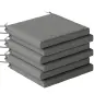 Juego de Cojines para Sillas de Comedor 46x42x7 cm 6 Piezas con Funda Lavable y Lazos Impermeable Anti-UV Gris Oscuro