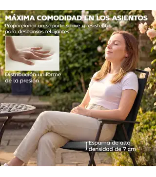 Juego de Cojines para Sillas de Comedor 46x42x7 cm 6 Piezas con Funda Lavable y Lazos Impermeable Anti-UV Gris Oscuro