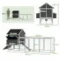 Gallinero de Exterior de Madera para 8-10 Gallinas con 2 Nidos Bandeja Extraíble y Rampa 347x160x150 cm Gris y Blanco Gallinero de Exterior de Madera para 8-10 Gallinas con 2 Nidos Bandeja Extraíble y Rampa 347x160x150 cm Gris y Blanco