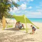 Carpa Playa Plegable con Esterilla UPF50+ Postes de Aluminio Pala Estacas y Bolsa de Transporte Verde