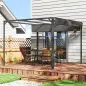 Pérgola de Jardín de Aluminio 3x3 m con Techo Retráctil Lateral Enrollable UPF30+ Cenador de Jardín para Exterior Gris