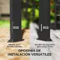 Pérgola de Jardín de Aluminio 3x3 m con Techo Retráctil Lateral Enrollable UPF30+ Cenador de Jardín para Exterior Gris