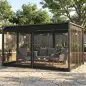 Pérgola de Jardín 3x4 m con Techo Retráctil 4 Laterales de Malla UPF30+ Cenador de Jardín para Patio Exterior Gris