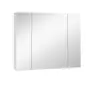 Armario de Baño con Espejo Luces LED Estantes Ajustables y USB Estilo Moderno 90x15x75 cm Blanco