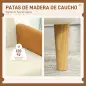Butaca para Dormitorio con Reposabrazos y Patas de Madera Sofá Individual Carga 120 kg Beige y Ocre