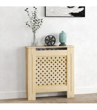 Cubreradiador de MDF Cubierta para Radiador para Salón Dormitorio Pasillo 78x19x82 cm Roble