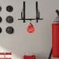 Pera de Boxeo con Soporte de Pared Giratorio para Practicar Técnica y Reflejos 60x73x80 cm Negro y Rojo