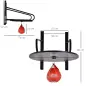 Pera de Boxeo con Soporte de Pared Giratorio para Practicar Técnica y Reflejos 60x73x80 cm Negro y Rojo