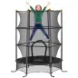 Trampolín para Niños de +3 Años Ø163 cm con Red de Seguridad y Marco de Acero Carga 50 kg para Interior y Exterior Negro