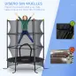 Trampolín para Niños de +3 Años Ø163 cm con Red de Seguridad y Marco de Acero Carga 50 kg para Interior y Exterior Negro