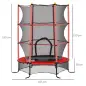 Trampolín para Niños de +3 Años Ø163 cm con Red de Seguridad y Marco de Acero Carga 50 kg para Interior y Exterior Rojo