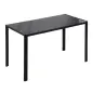 Mesa de Cocina de Cristal para 4-6 Personas con Patas de Metal Multifuncional para Cocina Salón 120x60x75 cm Negro Mesa de Cocina de Cristal para 4-6 Personas con Patas de Metal Multifuncional para Cocina Salón 120x60x75 cm Negro