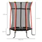 Cama Elástica Infantil Trampolín para Niños +3 Años con Red de Seguridad Ø163,5x190 cm Rojo