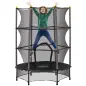 Trampolín para Niños de +3 Años Ø140 cm con Red de Seguridad y Marco de Acero para Interior y Exterior Negro