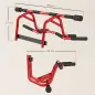 Barra de Dominadas de Pared Carga 150 kg para Ejercicio y Entrenamiento en Casa Gimnasio Rojo y Negro