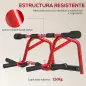 Barra de Dominadas de Pared Carga 150 kg para Ejercicio y Entrenamiento en Casa Gimnasio Rojo y Negro