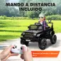 Coche Eléctrico para Niños con Batería 12V Mando a Distancia Velocidad Ajustable USB Faros Bocina Negro