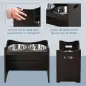 Comedero para Perros Elevado con 2 Tazones de Acero Inoxidable y Altura Ajustable 54x31,5x47 cm Café
