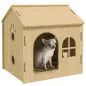 Caseta para Perros Interior con Ventana Diseño de Garra Hueca Casita para Perros y Gatos 49,5x41x51 cm Roble