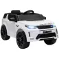 Coche Eléctrico para Niños con Licencia Land Rover Discovery Sport Batería 12V Mando a Distancia Faros y Música Blanco