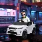 Coche Eléctrico para Niños con Licencia Land Rover Discovery Sport Batería 12V Mando a Distancia Faros y Música Blanco