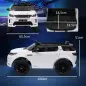 Coche Eléctrico para Niños con Licencia Land Rover Discovery Sport Batería 12V Mando a Distancia Faros y Música Blanco