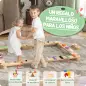 Juego de Viga de Equilibrio de Madera para Niños de +3 Años para Entrenamiento de Equilibrio Multicolor