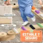 Juego de Viga de Equilibrio de Madera para Niños de +3 Años para Entrenamiento de Equilibrio Multicolor
