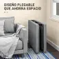 Cama Plegatín Plegable 70x180 cm con Colchón de Espuma con Respaldo Ajustable en 5 Posiciones y Ruedas Carga 120 kg Gris