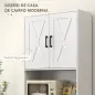 Armario de Cocina con Puertas Compartimentos Abiertos Cajones y Estantes Ajustables 70x40x180 cm Blanco