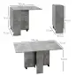 Mesa de Cocina Plegable con Ruedas 2 Estantes de Almacenaje y 2 Alas Abatibles Estilo Moderno 75x140x74 cm Gris Cemento Mesa de Cocina Plegable con Ruedas 2 Estantes de Almacenaje y 2 Alas Abatibles Estilo Moderno 75x140x74 cm Gris Cemento