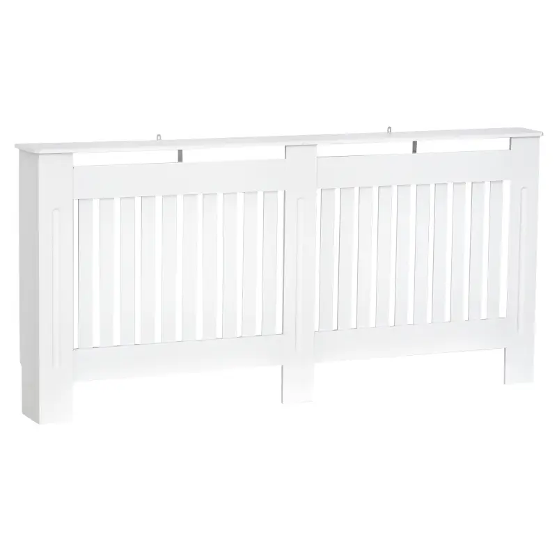 Cubreradiador de MDF Cubierta para Radiador para Salón Dormitorio Pasillo 172x19x81 cm Blanco