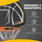 Canasta de Baloncesto de Pared Aro de Baloncesto para Interior y Exterior 110x90x70 cm Negro y Amarillo