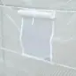 Invernadero de Túnel 3,5x2x2 m con 6 Ventanas de Malla y Puerta Enrollable con Cremallera Anti-UV Blanco