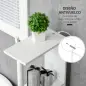 Mueble de Baño con Puertas y Estantes Abiertos Armario de Baño Estilo Moderno 15,2x29,8x118 cm Gris
