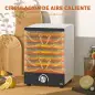 Deshidratador de Alimentos 350W con 7 Bandejas Temperatura Ajustable 40-70 ℃ para Frutas Golosinas para Mascotas Blanco