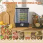 Deshidratador de Alimentos 350W con 7 Bandejas Temperatura Ajustable 40-70 ℃ para Frutas Golosinas para Mascotas Blanco
