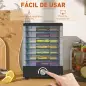 Deshidratador de Alimentos 350W con 7 Bandejas Temperatura Ajustable 40-70 ℃ para Frutas Golosinas para Mascotas Blanco Deshidratador de Alimentos 350W con 7 Bandejas Temperatura Ajustable 40-70 ℃ para Frutas Golosinas para Mascotas Blanco