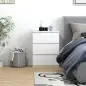 Cómoda con 3 Cajones Cómoda de Dormitorio Moderno con Diseño Anti-vuelco 55x34x75 cm Blanco Brillo