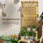Soporte para Plantas de Madera Estantería para Plantas de 2 Niveles con Enrejado para Jardín Patio Terraza Natural