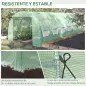 Invernadero de Túnel 6x3x2 m con Puerta y 12 Ventanas de Malla Enrollables Invernadero de Huerto para Patio Jardín Verde